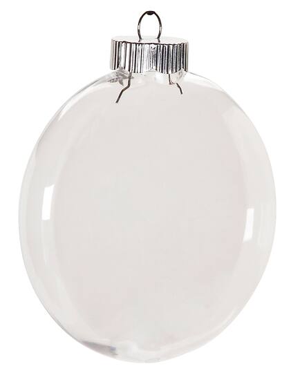 Clear Plastic Ornaments 100mm Disc Christmas Ornament